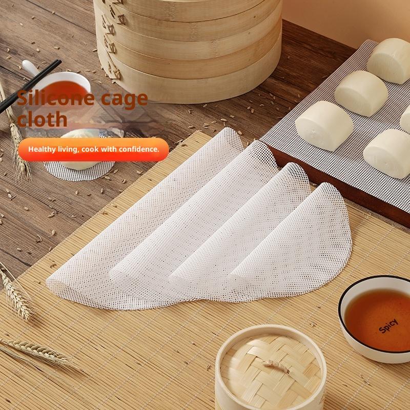 Steamer Bamboo Set - 3pcs/set Reusable Silicone Non-Stick Steamer Liners,