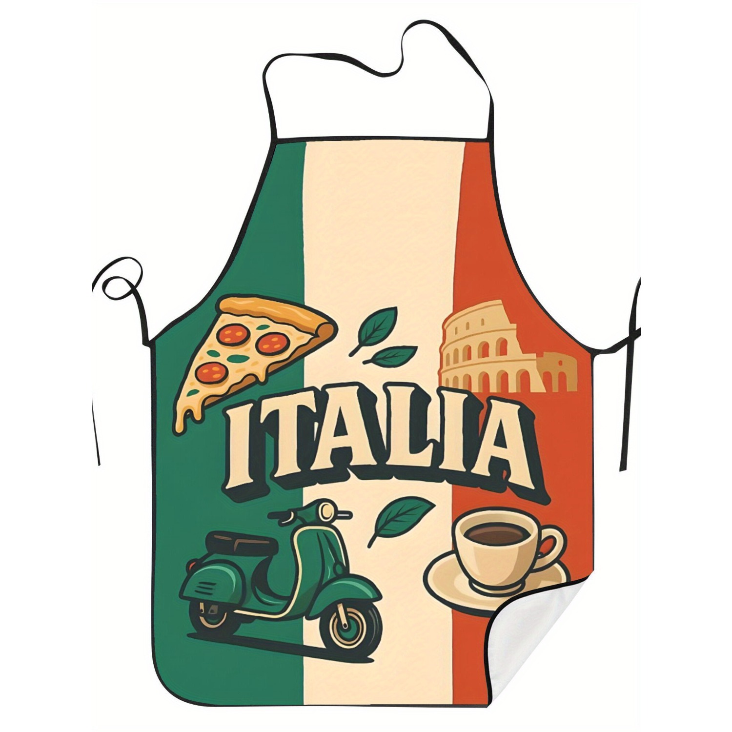 Home Cooking In Italian - Retro Italian Flag Kitchen Apron Pizza