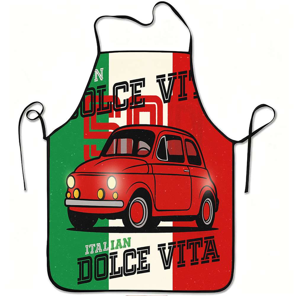 Home Cooking In Italian - 1 Piece of Fun Italian-Themed Apron,