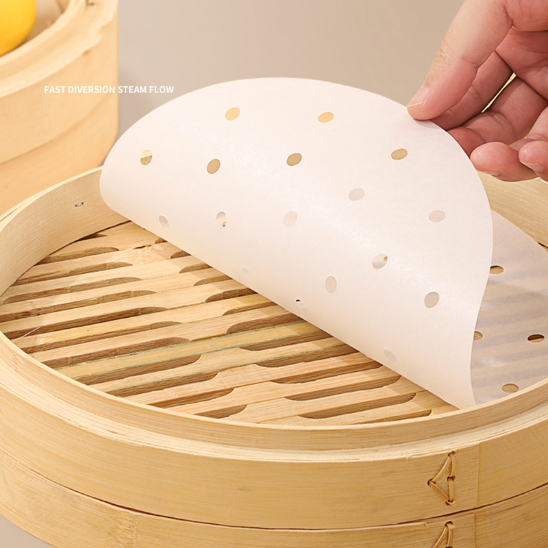 Steamer Bamboo Set - 50pcs Bamboo Steamer Papers Disposable Non-Stick