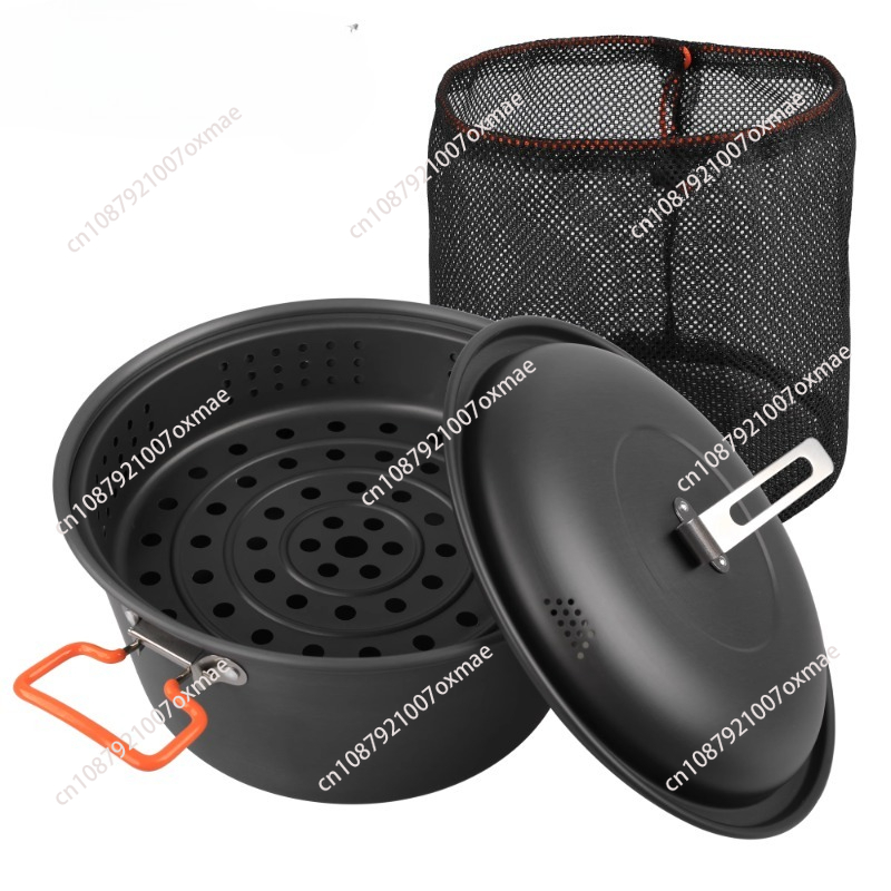 Steamer Bamboo Set - Outdoor set pot camping cooking integrated