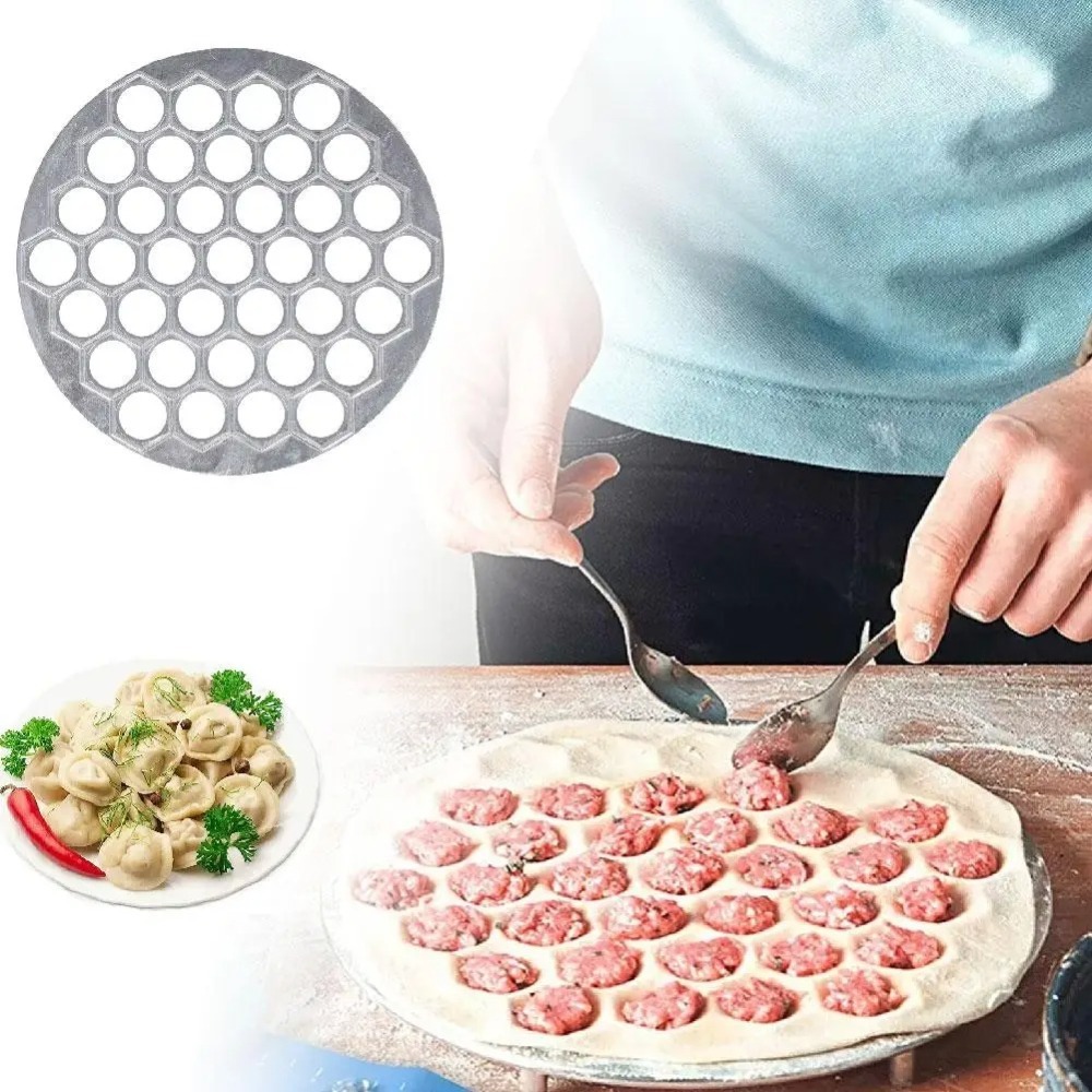 Home Cooking Help - Portable Aluminum Dumpling Mold 37 Holes