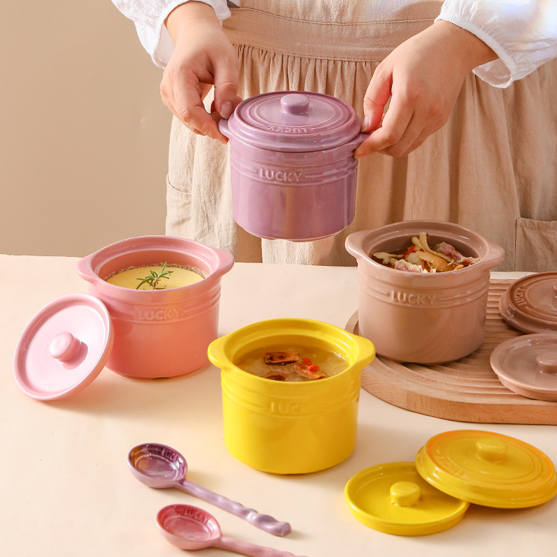 Double Lid Ceramic Bowl,Bird's - Home Cooking Help review and price
