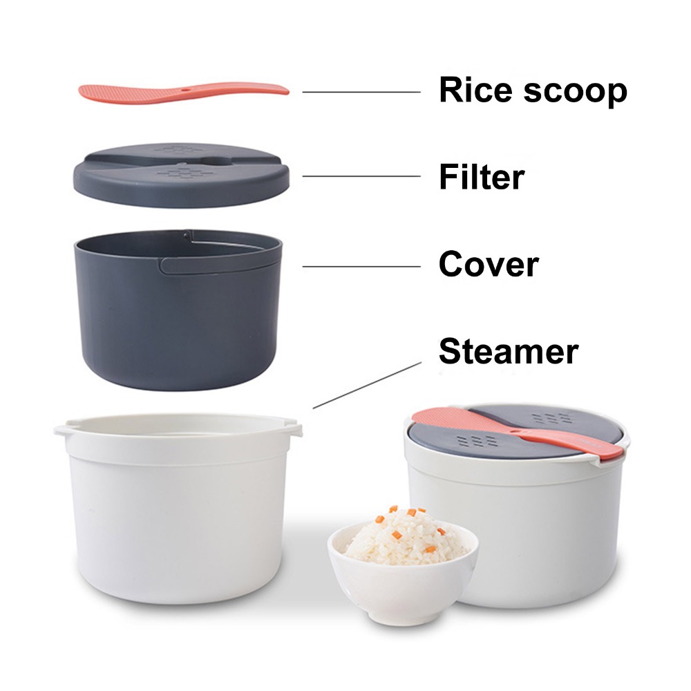 Thick 2L Microwave Rice Cooker - Steamer Bamboo Set review and price