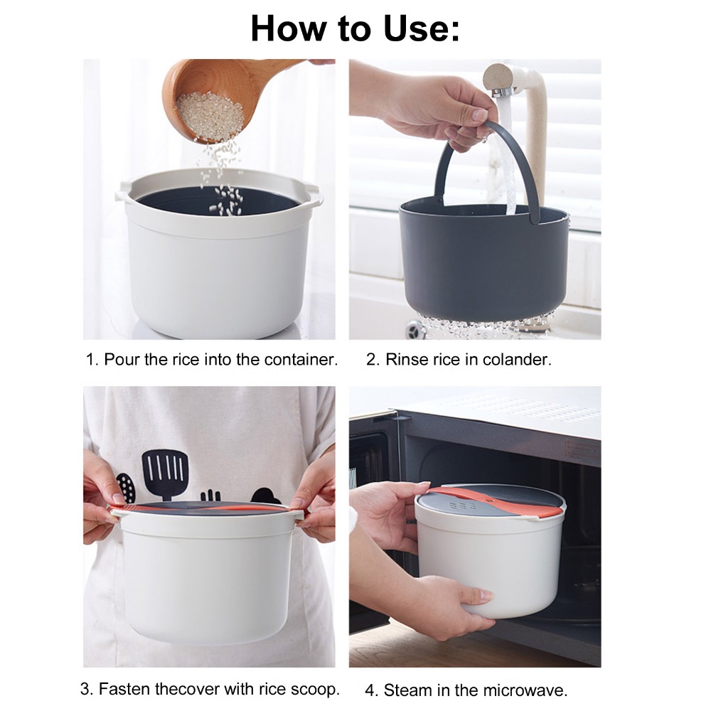 Thick 2L Microwave Rice Cooker - Steamer Bamboo Set review and price
