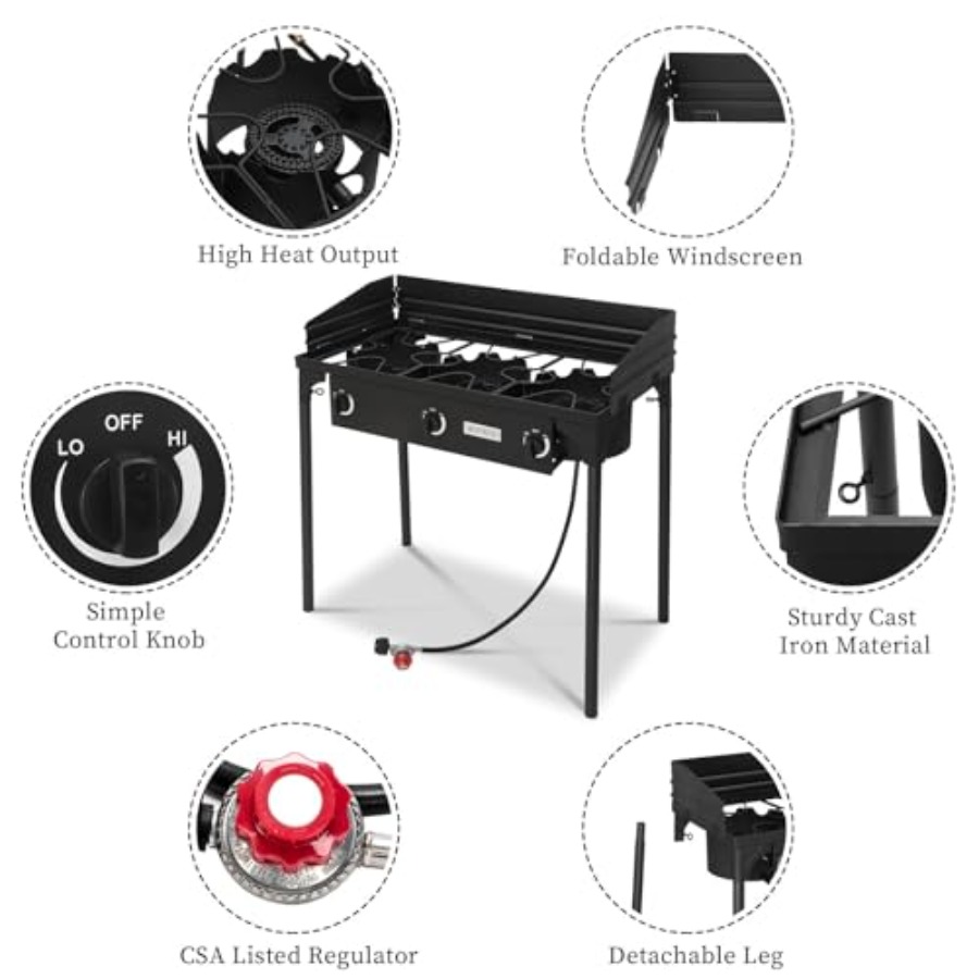 2/3 Burner Outdoor Propane Gas - Home Cooking Gas review and price