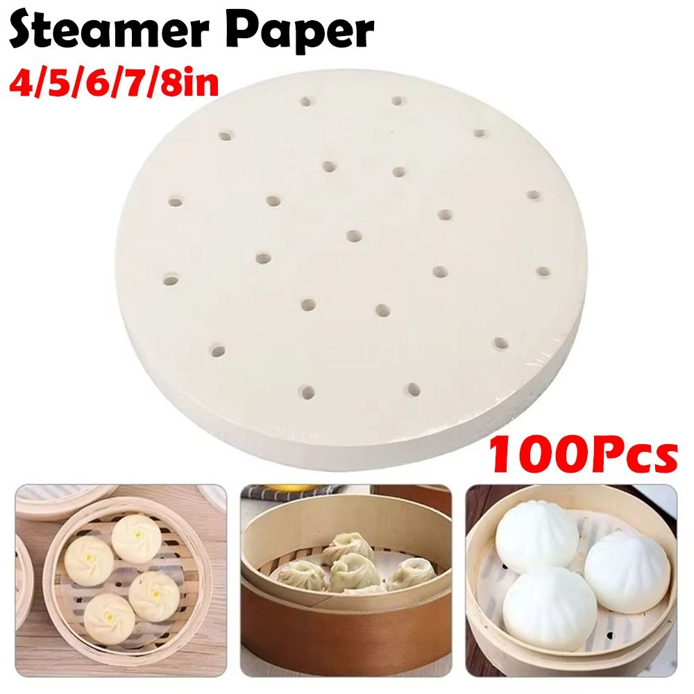 100Pcs Steamed Paper Steamed B - Home Cooking Help review and price